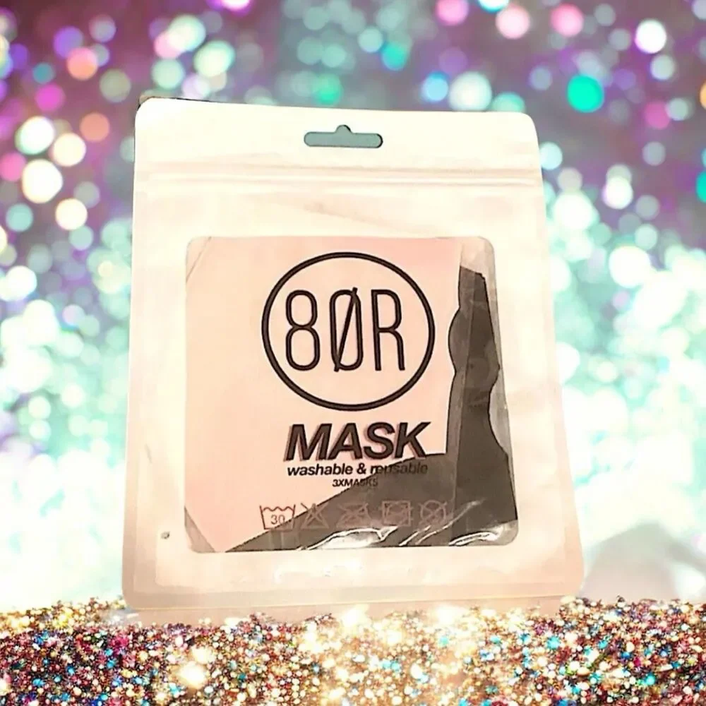 8 OTHER REASONS Face Mask Trio in Pink, Black, and Blue New In Package RV$21.95